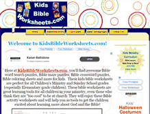 Tablet Screenshot of kidsbibleworksheets.com